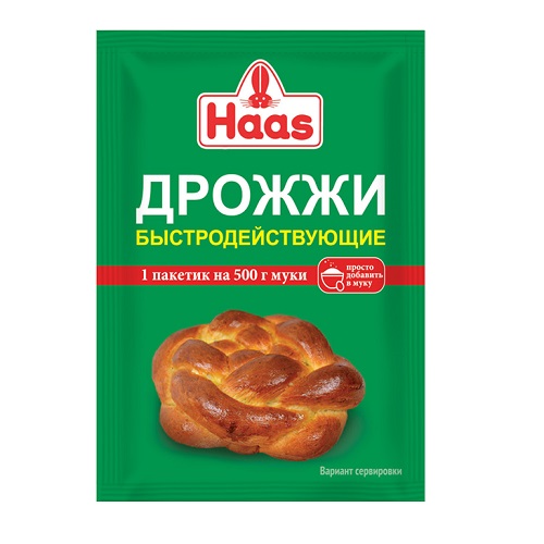 Haas дрожжи сухие пекарские, 7 гр